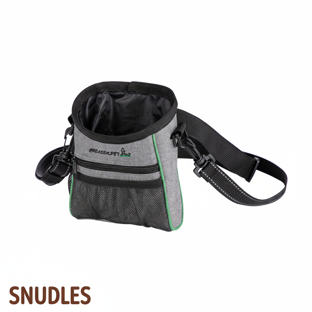 Godbidstaske til hundetræning – Handsfree taske med affaldsdispenser og refleksrem 1