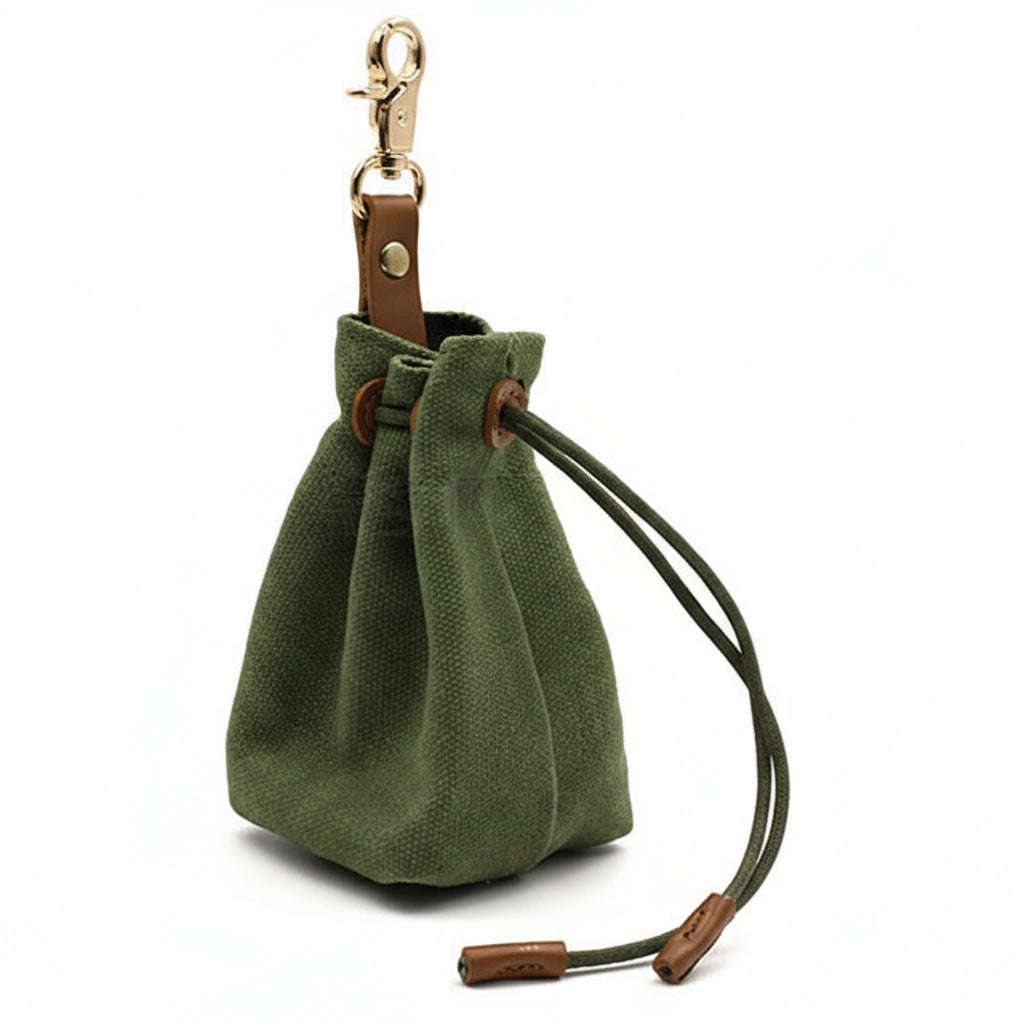 Hundegodbidstaske i Lærred – Praktisk & Stilfuld Godbidstaske til Hundetræning | Snudles 4