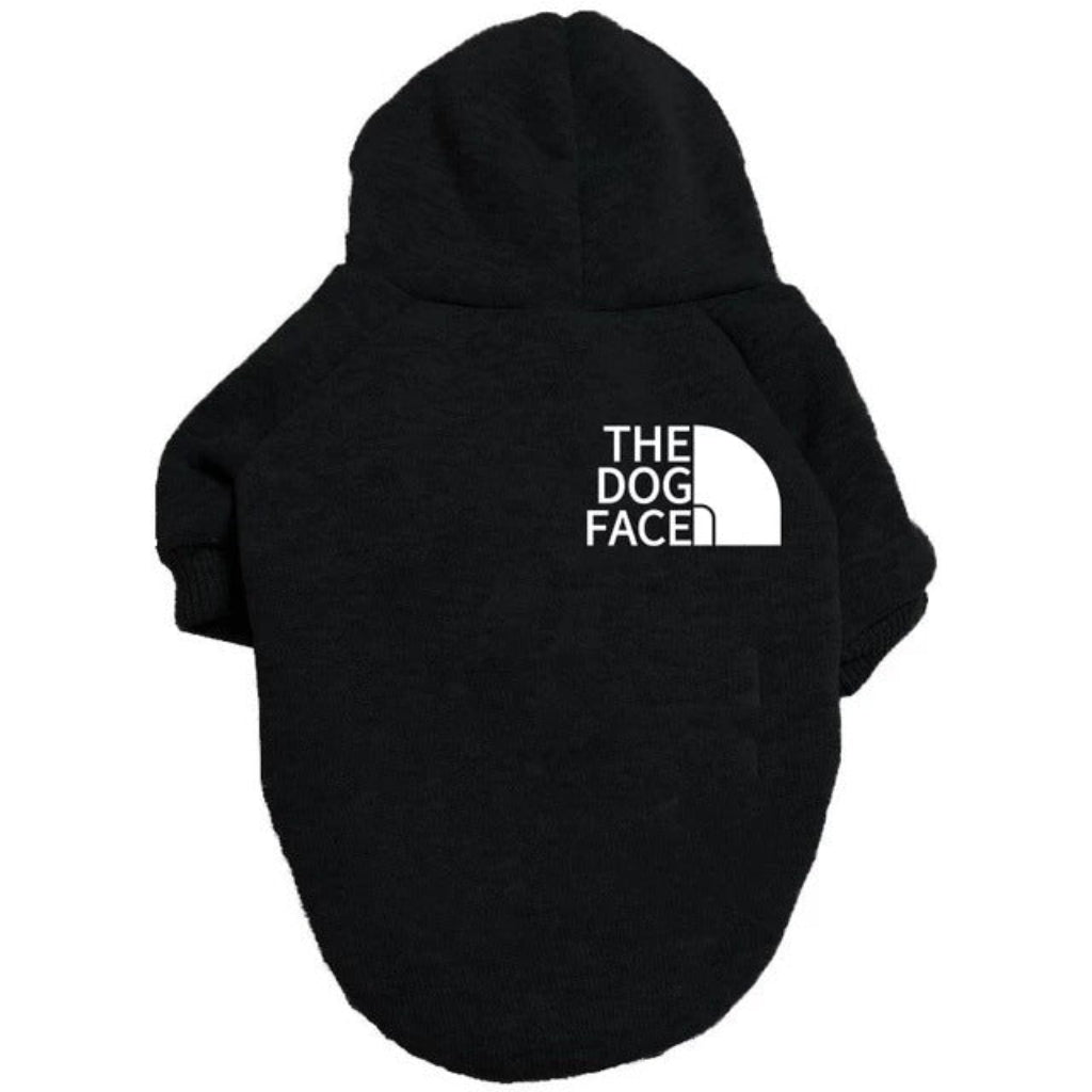 Billig sort hundetrøje 'The Dog Face' fra Snudles til salg online. Tøj til små og store hunde.