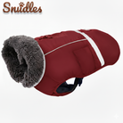 Varm hundejakke med refleks og bomuldsforing – perfekt til kolde aftenture | snudles Rød